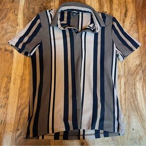 Express Striped Luxe Pique Polo Men